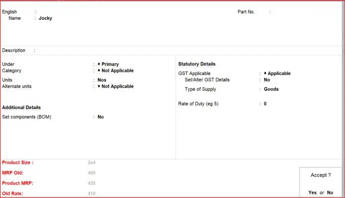 Jocky Distributors Billing Structure