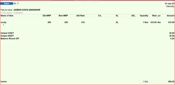 Jocky Distributors Calculation